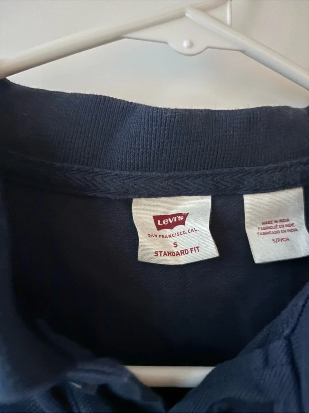Levi's Men's Navy Polo with Red Logo